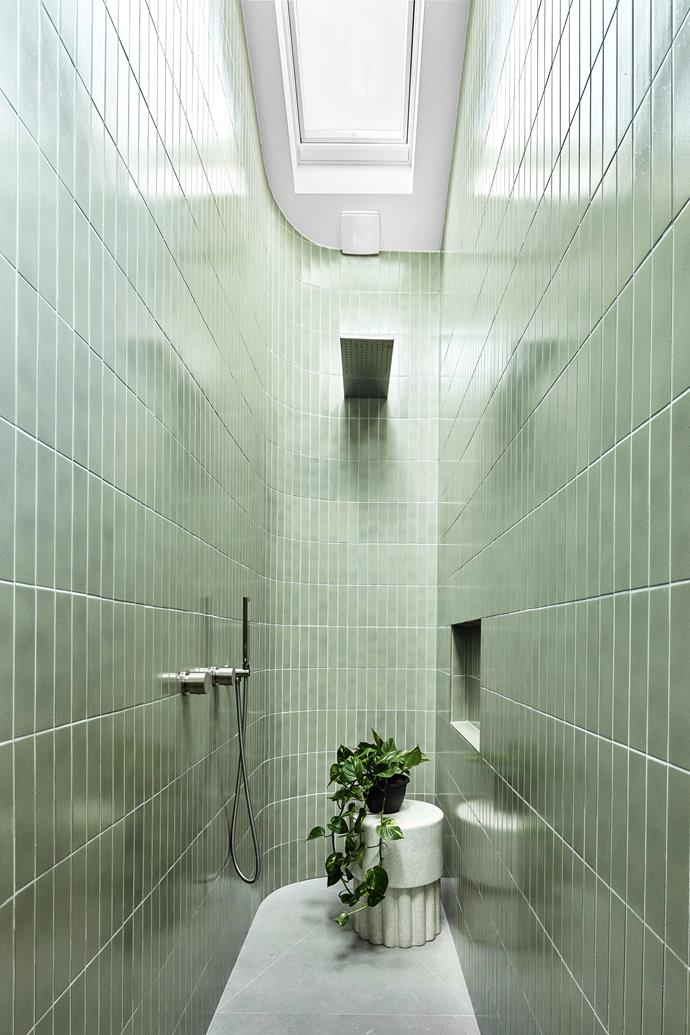 In the second bathroom, the powder-green tiles are from [Wakei](https://wa-kei.com/|target="_blank"|rel="nofollow").