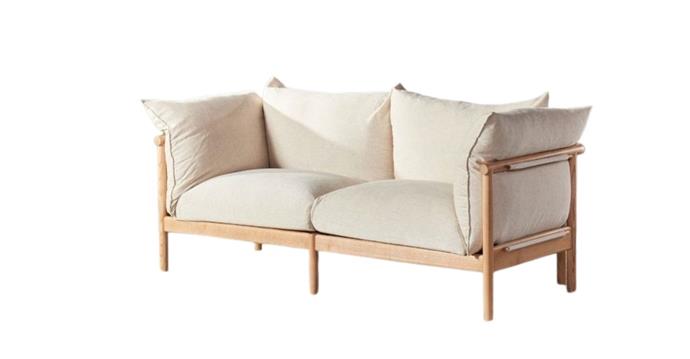 **[Olivia 2-seat sofa, from $2799, Icon By Design](https://www.iconbydesign.com.au/Olivia-2-Seat-Sofa-Solid-Oak-Sand-Beige-Fabric-25|target="_blank"|rel="nofollow")**<Br>With a striking oak frame, the Olivia sofa from Icon By Design will turn heads no matter where you place it. With a relaxed silhouette that fits perfectly at home in anything from Scandi-style interiors to coastal beach houses, the Olivia can be upholstered in either a linen blend, natural blend or a dual weave fabric in a range of colours from sandy neutrals to vivid blues. Additional sofa covers can be purchased separately, so keeping your sofa clean has never been easier. [**SHOP NOW**](https://www.iconbydesign.com.au/Olivia-2-Seat-Sofa-Solid-Oak-Sand-Beige-Fabric-25|target="_blank"|rel="nofollow")