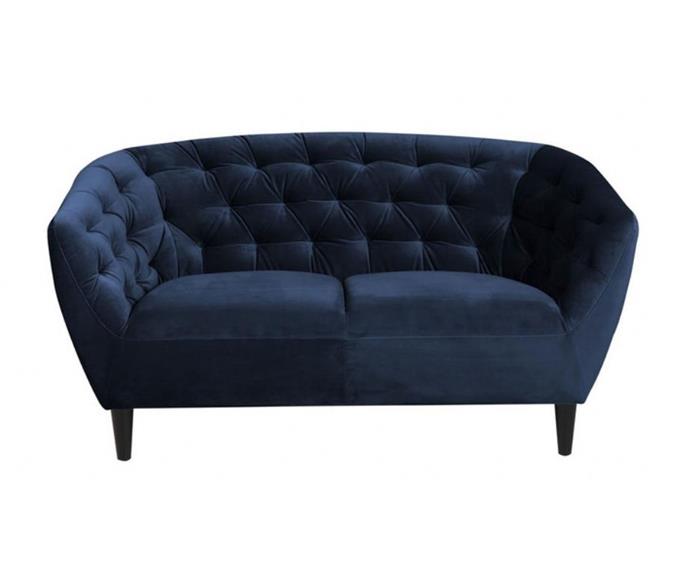 **['Effie' 2 seater sofa, $699, Fantastic Furniture](https://www.fantasticfurniture.com.au/Categories/Sofas-%26-Armchairs/Sofas/Effie-2-Seater-Sofa/p/EFFSOF2STOOOPCENAV|target="_blank"|rel="nofollow")**
<br>
Available in Navy, Dusty Pink, Dark Grey and Black, this velvet Chesterfield-style sofa from Fantastic Furniture is also available in a 3-seater option for those with a larger space to fill. The best part is that this sofa comes in a single box, so it can easily be transported in the car before assembling it at home.