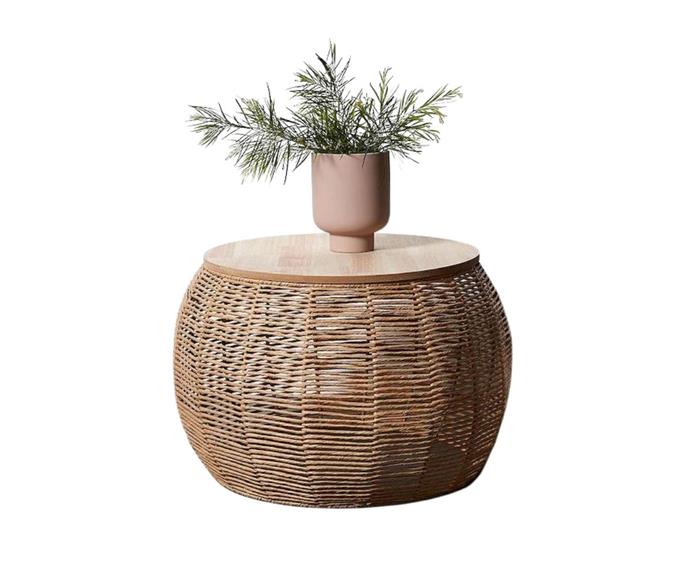 **[Arlo coffee table, $99, Target](https://www.target.com.au/p/arlo-coffee-table/64343129|target="_blank"|rel="nofollow")**<br>
For coastal, country or vintage-style lovers, this woven-style coffee table is a fabulous option. The natural-looking design will add a bit of texture to your space and work with any colour palette.