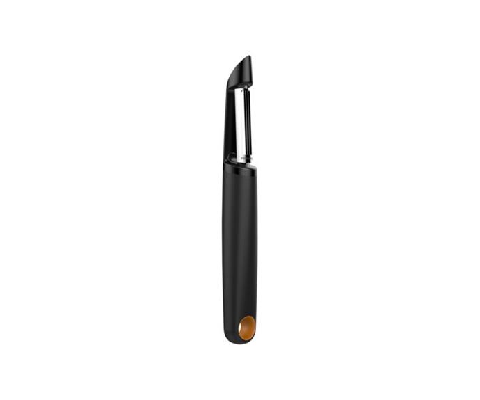 **Functional Form Swivel blade peeler, [Fiskars](https://www.fiskars.com.au/products/cooking/utensils/functional-form-swivel-blade-peeler-1014419|target="_blank"|rel="nofollow")**

You won't be able to create a Bourbon Old Fashioned without a good quality peeler, so keep this stylish utensil close to hand so you're always ready to create a cocktail masterpiece with all the toppings.