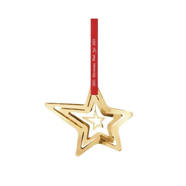 Georg Jensen shooting star Christmas ornament 2021, $92, [RoyalDesign.com](https://royaldesign.com/au/shooting-star-christmas-ornament-2021#/314651|target="_blank"|rel="nofollow")<br>
Elegant and modern, this Scandinavian design is one to last for years to come. Choose between red or blue ribbon to suit your style, and hang where you please.
