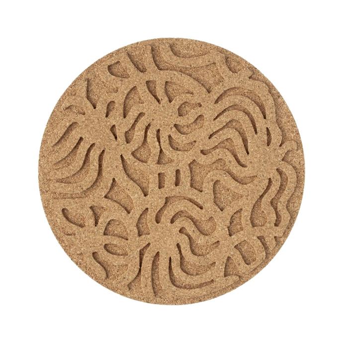 **[Joonas cork potholder, $35, Marimekko](https://www.marimekko.com/au_en/home/kitchen-dining/all-items/joonas-cork-potholder-20cm-brown-071256-800|target="_blank"|rel="nofollow")**<br> 
Alleviate any stress of damaging the table with this stylish (and sustainable) cork potholder from Marimekko. Made in Portugal and embossed with their sweeping Joonas pattern, it makes a functional piece more fun.