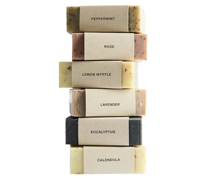 **[6 pack of soap, $55, Church Farm General Store](https://churchfarmgeneralstore.com/collections/soaps/products/6-pack-of-soap|target="_blank"|rel="nofollow")**
<br></br>
Founded in 2013, Church Farm General Store makes the most beautiful, small-batch natural soaps. Every bar is free from palm oil and vegan friendly. All fragrances are natural, made from extra virgin olive oil and cold pressed olive oil infused with organic botanicals.