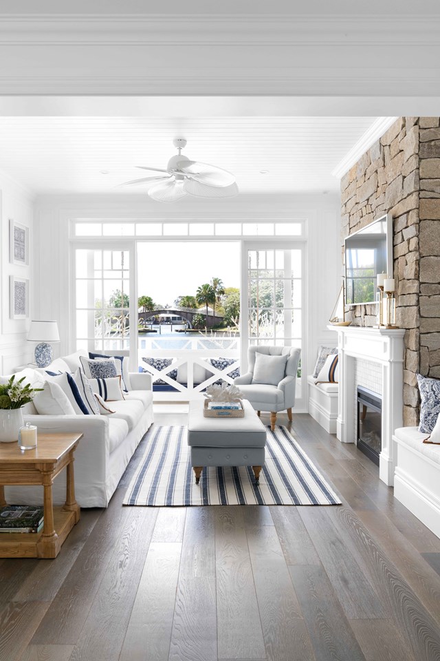 Any room in any style of home can incorporate a stone fireplace, as seen in the formal living room of [this Hamptons oasis on the Gold Coast](https://www.homestolove.com.au/hamptons-christmas-home-23131|target="_blank"). A brand new property cries out for the texture natural stone can bring and it will only improve over time as other finishes soften.