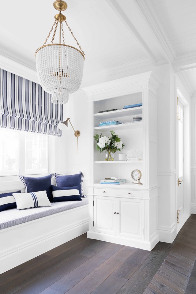 [This nautical-inspired window seat](https://www.homestolove.com.au/hamptons-christmas-home-23131|target="_blank") fit-out pulls out all the stops, but whether you glam it up or tone it down, as long as there's a bevy of comfy cushions, a window seat is always welcome.