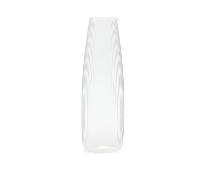 **[R+D.LAB X Lee Mathews Luisa glass carafe, $135, MatchesFashion](https://www.matchesfashion.com/au/products/R%2BD.LAB-Luisa-glass-carafe-1384778|target="_blank"|rel="nofollow")**<br>
Handmade in Italy, this rippled glass carafe makes an elegant and minimalist addition to any entertainer's table. Influenced by the refined lines of rationalist and modernist architecture, its elongated shape is resistant and the highest quality.