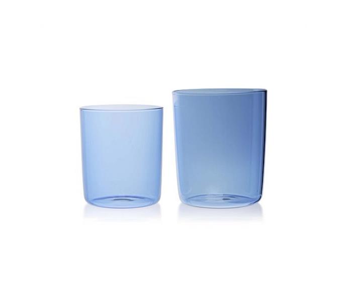 **[Maison Balzac large goblets in azure, $69, David Jones](https://www.davidjones.com/brand/maison-balzac/23338478/Large-Gobelet-Set-of-4-Azure.html|target="_blank"|rel="nofollow")**<br>
These deep blue goblets are reminiscent of summer skies and deep blue waters, making them the perfect addition to your warm weather event. Though delicate and mouth blown, these durable glasses are dishwasher safe and heat resistant.