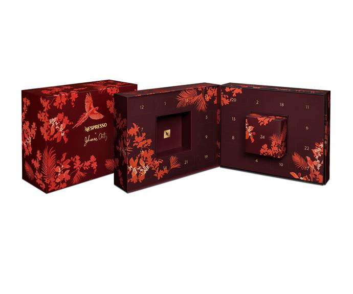 **[Nespresso x Johanna Ortiz Advent Calendar Vertuo, $38](https://www.nespresso.com/au/en/order/accessories/vertuo/vertuo-limited-edition-advent-calendar|target="_blank"|rel="nofollow")**

Nespresso have brought back their highly popular advent calendar featuring a gorgeous box featuring a print by Johanna Ortiz. Compatible with both Vertuo and Original coffee machines, the calendar includes a coffee a day from December 1st to December 23rd, with a special gift on the 24th. **[SHOP NOW.](https://www.nespresso.com/au/en/order/accessories/vertuo/vertuo-limited-edition-advent-calendar|target="_blank"|rel="nofollow")**