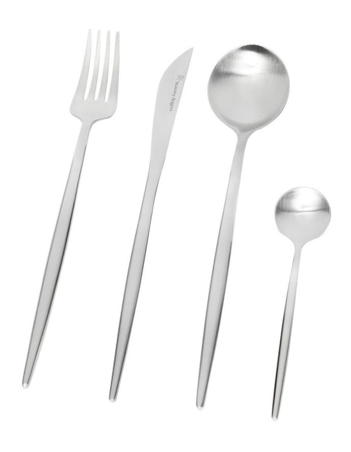 [**Stanley Rogers piper satin 16-piece cutlery set, $199, Myer**](https://www.myer.com.au/p/stanley-rogers-piper-satin-16-piece-cutlery-set?|target="_blank"|rel="nofollow") 
<br>
Stanley Rogers is renowned for its quality and timeless designs. And this set is no different. The elegantly slim handles in a satin-brushed finish are beautiful to look at and even better to the touch. Suitable for any occasion.