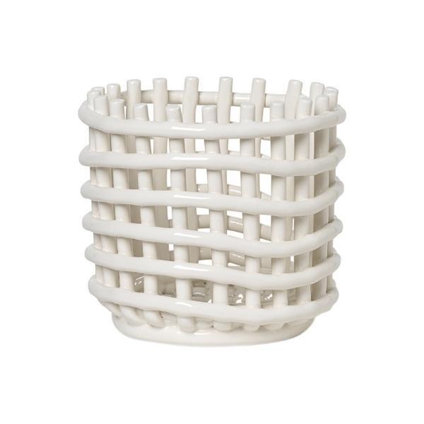 [**Ferm Living Ceramic Basket Off White, $106**](https://www.amara.com/au/products/ceramic-basket-off-white-small|target="_blank"|rel="nofollow")

This ceramic off-white-toned basket cleverly recreates the idea of hand woven vessels and baskets, but with pottery. The best part? It's versatile. Your host can use it as a plant pot, fruit bowl, or simply a decorative piece. **[SHOP NOW.](https://www.amara.com/au/products/ceramic-basket-off-white-small|target="_blank"|rel="nofollow")**