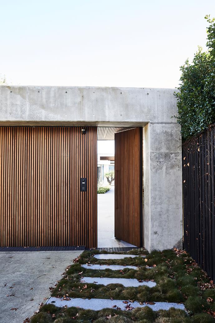 An imposing entry 'portal' provides privacy from the street and encourages residents and visitors to leave their cares at the door.