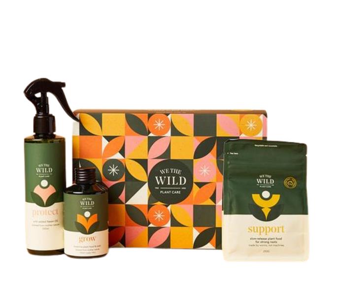 **For the green thumb** [Jungle Bells Gift Box, $44.99, We The Wild](https://wethewild.co/products/jungle-bells-giftbox|target="_blank"|rel="nofollow").<br>A trio of 100% organic, Australian made plant care essentials made by worms for those of the leafy persuasion. This kit includes 2-in-1 leaf protect and shine spray, grow concentrate and slow-release pellets to keep up to 20 plants thriving.