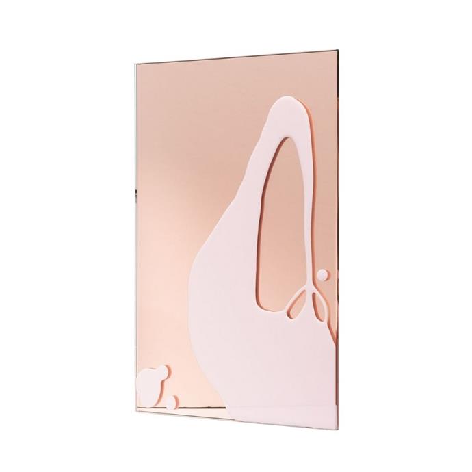 **[Glaze splash small mirror by Sabine Marcelis in pink, $356, Matches Fashion](https://www.matchesfashion.com/au/products/Sabine-Marcelis-Glaze-Splash-small-mirror-1415211|target="_blank"|rel="nofollow")**<br> 
Decorated with pastel pink paint that has been splashed by hand on rose gold-tinted glass, each of these mirrors are completely unique.