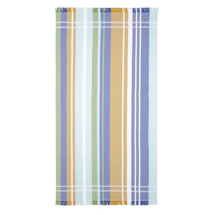 **[Capri Turkish beach towel, $39.95, Myer](https://www.myer.com.au/p/heritage-capri-turkish-beach-towel|target="_blank"|rel="nofollow")**<br> 
Featuring a bright colourful pattern and self-fringing detail, this Turkish beach towel by Heritage will be sure to stand out against the sand. Available to purchase with Afterpay.