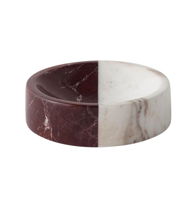 **[Polar bowl in merlot and viola, $195, Greg Natale](https://www.gregnatale.com/product/polar-bowl-merlot-viola/|target="_blank"|rel="nofollow")**<br> 
A simpler way to incorporate this stunning stone into your space is with this bowl from Greg Natale. Featuring both viola marble and the deeper rosso levanto stone, it's a beautiful way to store your jewels.