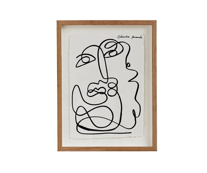 **[Claudia Miranda x Bed Threads 'Love' Print, $80, Bed Threads](https://bedthreads.com.au/products/claudia-miranda-x-bed-threads-love-print|target="_blank"|rel="nofollow")**<br>
This organic, flowing print is the artist's interpretation of a pair in love. The single line, fluid drawing depicts two figures and its abstract and simple nature makes it perfect for any home or space.
