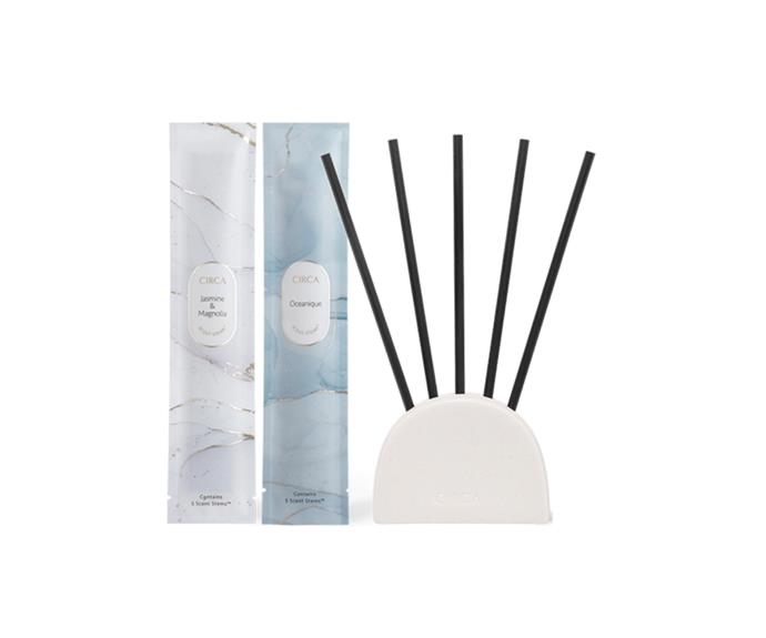 **[Circa Home Raspberry & Rhubarb and Jasmine & Magnolia Liquidless Diffuser Set, $39.95, Adore Beauty](https://www.adorebeauty.com.au/circa-home/circa-home-raspberry-rhubarb-and-jasmine-magnolia-liquidless-diffuser-set.html|target="_blank"|rel="nofollow")**<br>
This liquidless diffuser set is the gift that keeps on giving, including two fragrances plus a minimalist ceramic holder. The included scents, Oceanique & Jasmine and Magnolia, are the perfect quintessential summer blends and will have the lucky recipient dreaming of warm weather long after the holiday season as passed.
