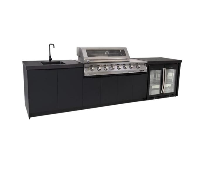 **[Cabinex Professional 6-Burner Kitchen Package in Black with Porcelain Benchtop, $9,338](https://www.outdoorsdomain.com.au/products/cabinex-professional-6-burner-kitchen-package-with-porcelain-benchtop?variant=39700140359838|target="_blank"|rel="nofollow")**

Say goodbye to the indoor prep - outdoor cook by creating an outdoor kitchen where you can do both! The sink makes it easy to prep and wash up, while a mini fridge keeps everything cool until you're ready to fire up the burners of the integrated Gasmate barbecue. This unit arrives as a flatpack and can be installed DIY or by a professional cabinet-maker. **[SHOP NOW.](https://www.outdoorsdomain.com.au/products/cabinex-professional-6-burner-kitchen-package-with-porcelain-benchtop?variant=39700140359838|target="_blank"|rel="nofollow")** 
