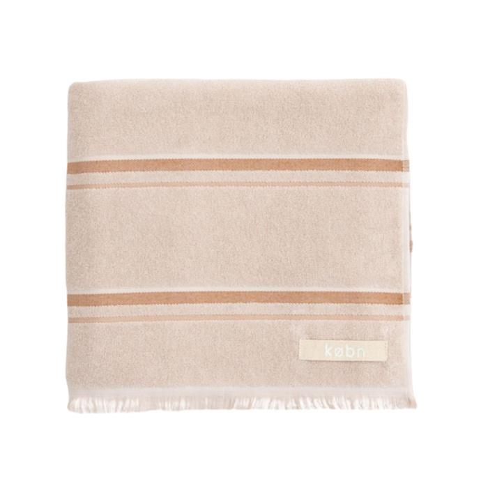 **[Limited edition towel in shell, $129, KØBN](https://kobn.com.au/collections/shop-all/products/kobn-shell-towel|target="_blank"|rel="nofollow")**<br> 
Taking inspiration from Turkish bath houses, the latest collection of towels from KØBN combines Turkish linen and soft organic cotton to create a unique textile that is at the same time absorbent, sustainable and inherently beautiful.
