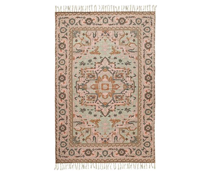 **[Palma Cotton Rug by L&M Home, from $64.95, Zanui](https://www.zanui.com.au/Palma-Cotton-Rug-174701.html|target="_blank"|rel="nofollow")**
<br></br> 
L&M Home are known for homewares that are both on-trend and pleasing to the eye and the Paloma rug is no exception. Made from 100% cotton, it is soft to the touch, breathable and lightweight. The mesmerising pattern is perfect for any [curated maximalist home](https://www.homestolove.com.au/maximalist-interior-design-6703|target="_blank") and will instantly add personality to a bedroom, living room or study. [**SHOP NOW**](https://www.zanui.com.au/Palma-Cotton-Rug-174701.html|target="_blank"|rel="nofollow")