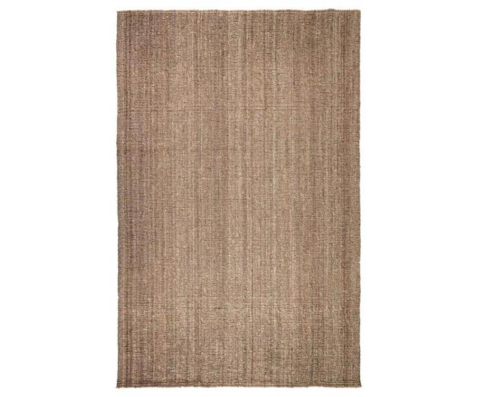 **[LOHALS flatwoven rug, $199 (200 x 300cm), IKEA](https://www.ikea.com/au/en/p/lohals-rug-flatwoven-natural-80277396/|target="_blank"|rel="nofollow")** 
<br></br>
If you want to achieve an [earthy, warm-neutral look](https://www.homestolove.com.au/neutral-living-rooms-21741|target="_blank") on a budget, the LOHALS flatwoven rug from IKEA is *the* rug you should reach for. Not only does it come in at under $200, it is also constructed from hard-wearing jute. Hundreds of positive reviews say this rug is great value for money, is easy to vacuum and feels wonderful underfoot. [**SHOP NOW**](https://www.ikea.com/au/en/p/lohals-rug-flatwoven-natural-80277396/|target="_blank"|rel="nofollow")