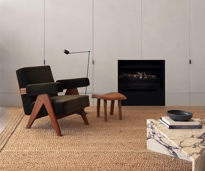archair in a minimalist living room