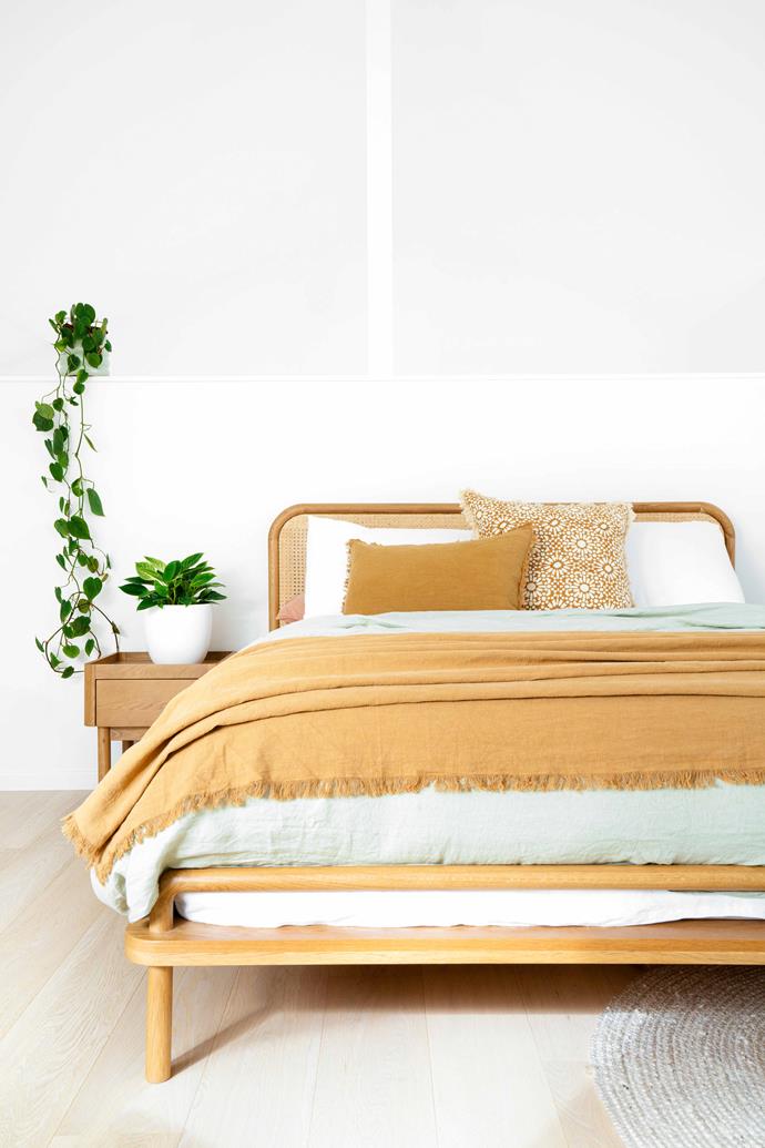 **GUEST BEDROOM** "We used Taubmans' 'Cotton Sheets' on the walls - it's the perfect shade of white," says Kellie.
