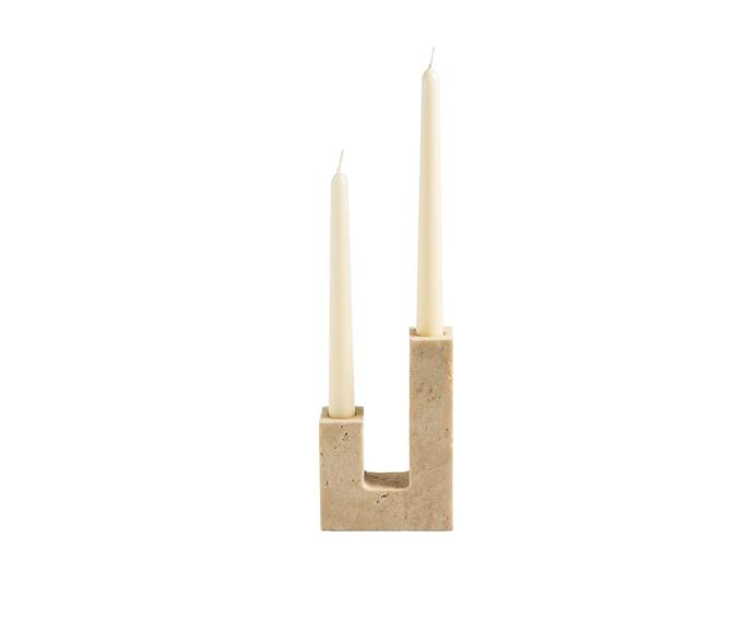 **[Castellain Travertine Irregular Candlestick, $129, No. 22](https://no22.com.au/products/castellain-travertine-irregular-candle-stick-holder?_pos=6&_sid=677721c76&_ss=r|target="_blank"|rel="nofollow")**

Let nature to the talking with the special combination of beeswax and creamy stone. Smooth surfaces blend into one another, or try a pop of colour with a brightly coloured candle. **[SHOP NOW.](https://no22.com.au/products/castellain-travertine-irregular-candle-stick-holder?_pos=6&_sid=677721c76&_ss=r|target="_blank"|rel="nofollow")**
