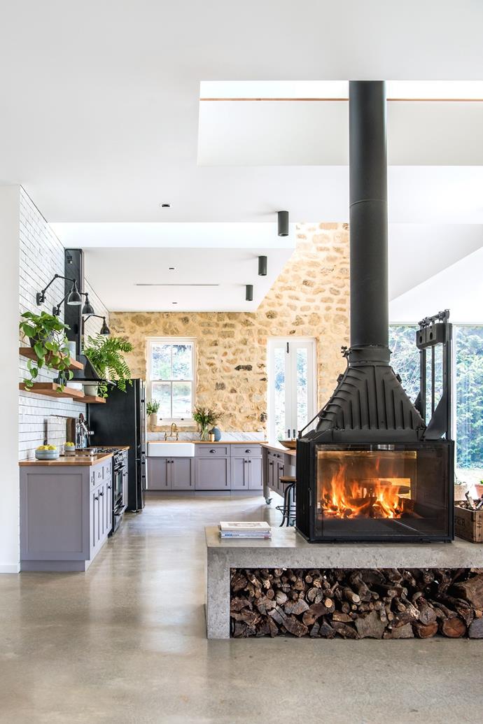 This is a space where the interplay of textures – stone, timber, ceramic and concrete – is as important as the highly [functional kitchen layout](https://www.homestolove.com.au/country-style-kitchen-by-georgie-shepherd-interior-design-5728|target="_blank").