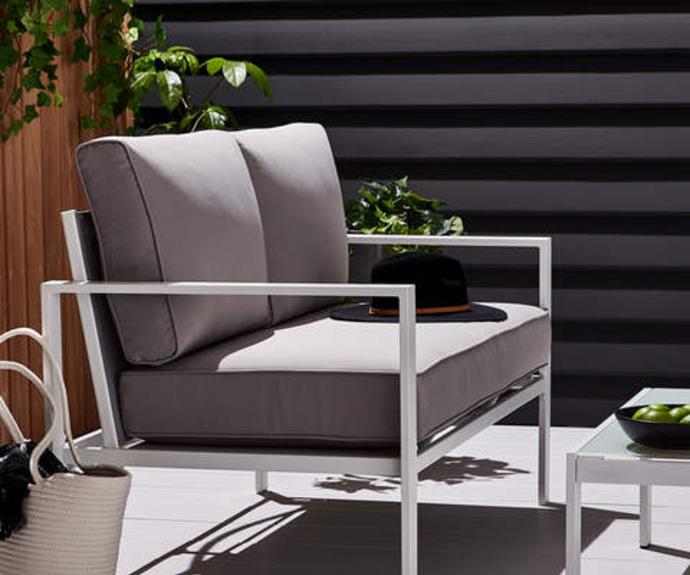 Ideal for both indoor or outdoor use, create a coastal-inspired haven with this **[stylish coastal double lounge chair, $189.](https://www.kmart.com.au/product/river-outdoor-double-lounge-chair/3212337|target="_blank"|rel="nofollow")**