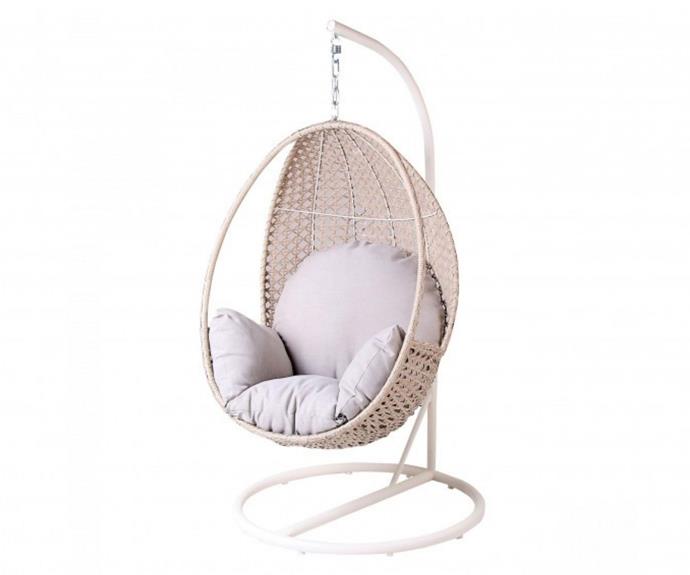 **[Ego Outdoor Hanging Egg Chair, $746, Harvey Norman](https://www.harveynorman.com.au/ego-outdoor-hanging-egg-chair-white.html|target="_blank"|rel="nofollow")**

Take your outdoor living to new heights with this vintage-inspired egg chair. Crafted from high-quality wicker and a durable steel frame, it comes complete with soft cushions for a comfortable lounging experience all year round. **[SHOP NOW.](https://www.harveynorman.com.au/ego-outdoor-hanging-egg-chair-white.html|target="_blank"|rel="nofollow")** 