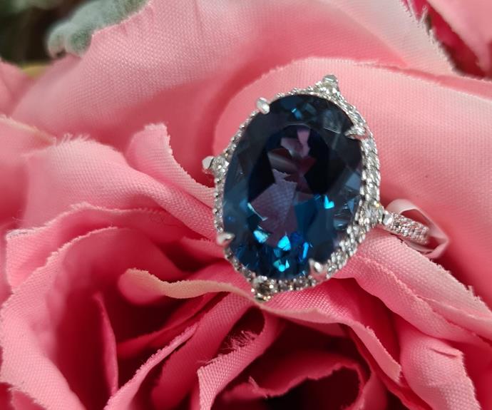 **[9ct WG London Blue topaz and diamond ring, $2600, Coomber Bros Jeweller](https://coomberbros.com.au/9ct-wg-london-blue-topaz-diamond-ring/|target="_blank"|rel="nofollow")**
<br></br>
Spoil your loved one with a piece of fine jewellery from Coomber Bros Jewellery, a family operated jeweller in Roma, QLD. In this design, a London blue topaz (the gemstone for December) dazzles amid a halo of diamonds. Coomber Bros Jewellery have been providing quality jewellery and giftware since 1919. 