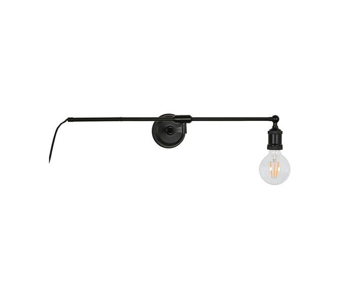 The adjustable swing arm of the **[Manor light in Matte Black, $119, Beacon Lighting](https://www.beaconlighting.com.au/manor-1-light-diy-swing-arm-wall-bracket-in-matte-black|target="_blank"|rel="nofollow")** allows you to direct light where needed.
