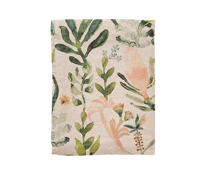 [**Habitation natural and green linen tablecloth, $149.99,  Adairs**](https://www.adairs.com.au/homewares/tableware/adairs/habitation-natural--green-linen-table-tablecloth2/|target="_blank"|rel="nofollow")

Even if La Niña makes her presence well-known on the big day, you'll be able to bring the outdoors in with a tablecloth evocative of native flora. Perfect for a bush Christmas, this linen is pre-washed and features a watercolour botanical design with natural tones. And as it comes with a storage bag, it's easily packed away - and makes for a great gift. [**SHOP NOW.**](https://www.adairs.com.au/homewares/tableware/adairs/habitation-natural--green-linen-table-tablecloth2/|target="_blank"|rel="nofollow")