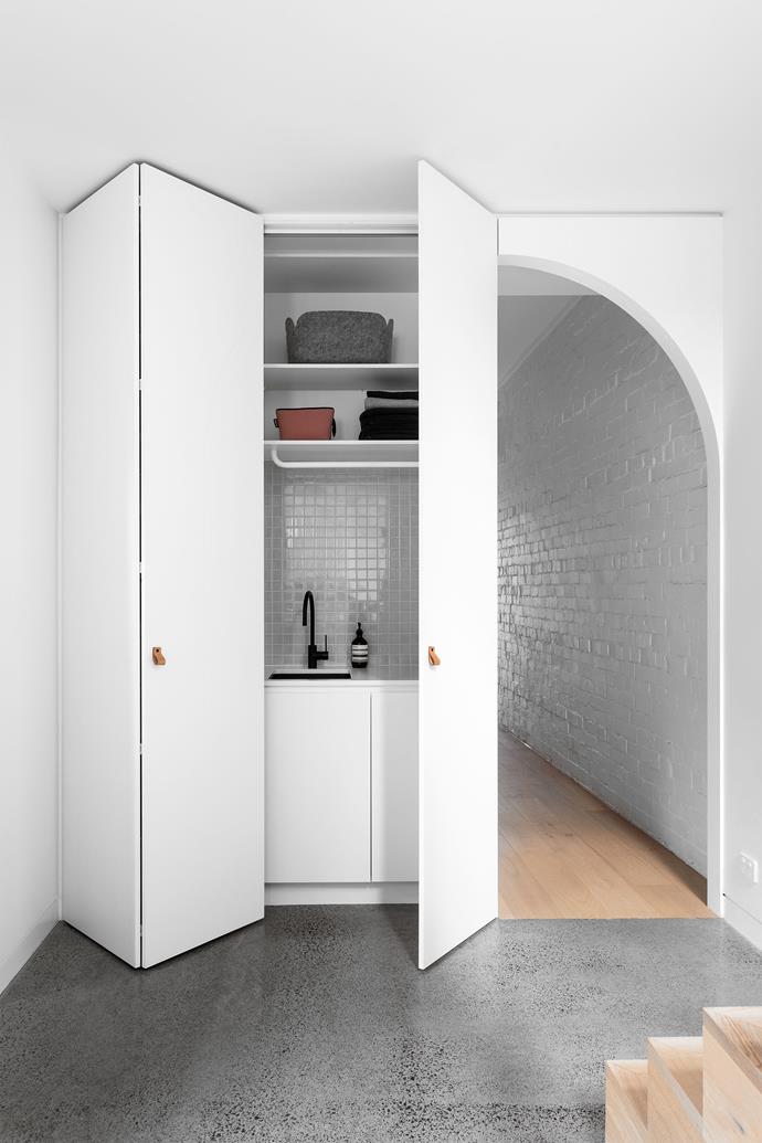**Laundries:** "We used the arch motif, which is characteristic of Victorian cottages, and created an arch that spans the hallway, then continues across the face of the joinery panels in the laundry," says Mikayla Rose, principal designer at Heartly. <br>
*Design by Hearlty; [heartly.com.au](https://heartly.com.au/|target="_blank"|rel="nofollow")*
