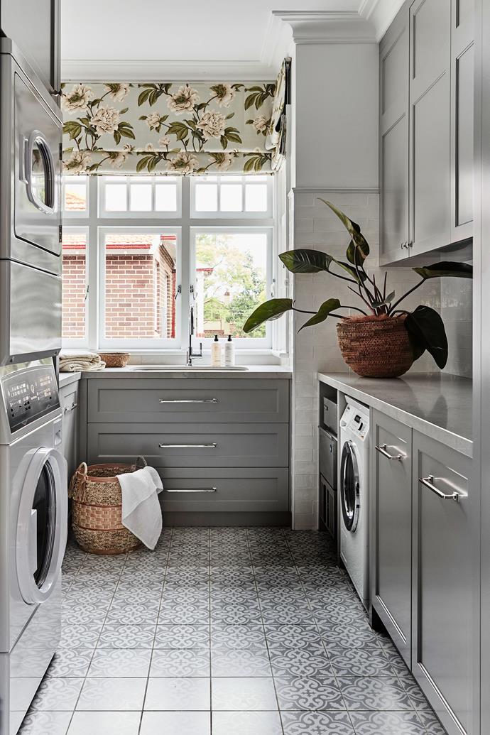 **Laundries:** The homeowners wanted a space that made household tasks feel less of a chore and could double as a mudroom where the kids can dump their school bags. Its simple, classic joinery, paired with fabrics make the room feel homely. <br> 
*Design by Studio Trio; [studiotrio.com.au](https://www.studiotrio.com.au/|target="_blank"|rel="nofollow")*