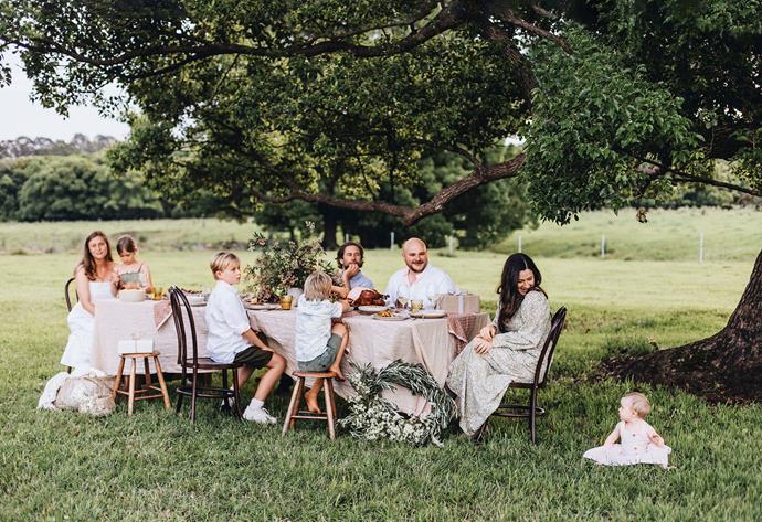 The Wylie-Rawlings family celebrate the festive season with chef Alastair Waddell and his partner, Moira, and daughter, Maisie.