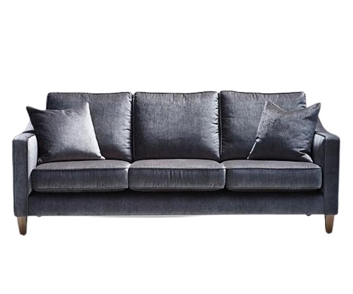 **[Molmic Hanley velvet sofa in Victory Storm, $5205, David Jones](https://davidjones.k98d.net/c/3001951/378297/5504?&u=https://www.davidjones.com/Product/21600665/%27Hanley%27-3-Seater-Sofa---Victory-Storm-Velvet|target="_blank"|rel="nofollow")**

Handmade in Australia with sustainably sourced, FSC-certified timber, the Hanley three-seater is a striking piece for any living space. With its dark hues and reversible seat cushions, it will also elegantly stand the test of time. **[SHOP NOW.](https://davidjones.k98d.net/c/3001951/378297/5504?&u=https://www.davidjones.com/Product/21600665/%27Hanley%27-3-Seater-Sofa---Victory-Storm-Velvet|target="_blank"|rel="nofollow")**