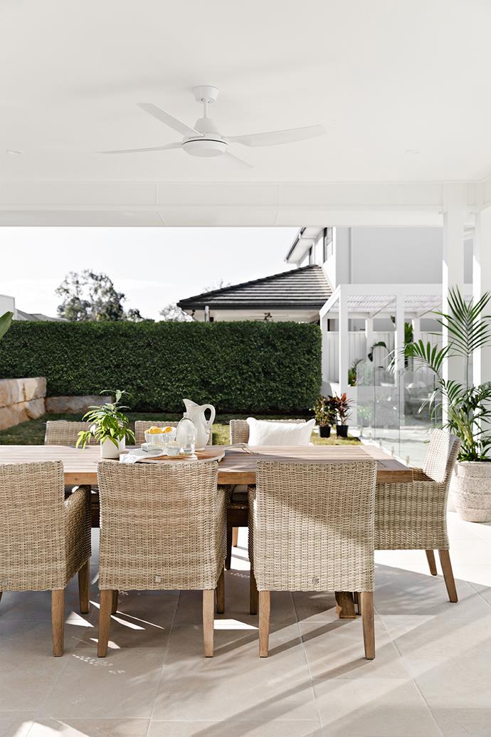 The alfresco area is designed for entertaining and flows beautifully onto the lawn and swimming pool areas.