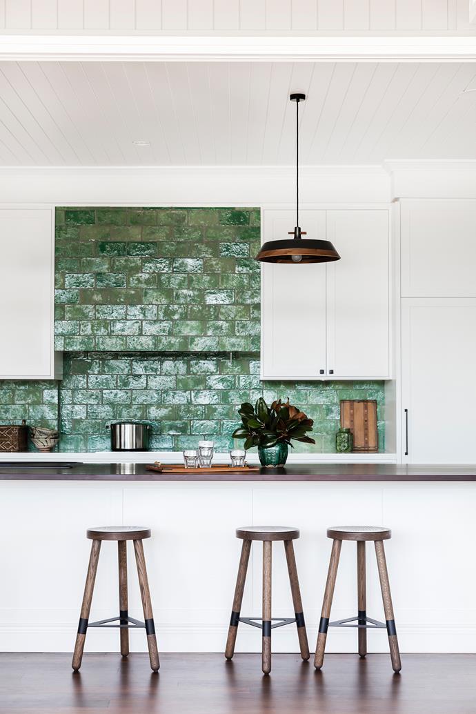 "I've known [interior designer] Angela Antelme for more than 20 years and always admired her style," says the owner of this classic Queenslander home. Together, the friends devised a whole-house scheme based on their shared favourite colour, emerald green.