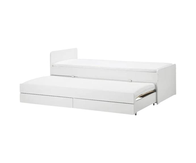 **[SLÄKT Bed Frame With Underbed and Storage, $369, IKEA](https://www.ikea.com/au/en/p/slaekt-bed-frame-with-underbed-and-storage-white-s39239449/|target="_blank"|rel="nofollow")**

Your little ones will never have to sleep alone. With an extra bed and additional drawers, this bed is perfect for siblings or sleepovers with friends. **[SHOP NOW.](https://www.ikea.com/au/en/p/slaekt-bed-frame-with-underbed-and-storage-white-s39239449/|target="_blank"|rel="nofollow")** 

