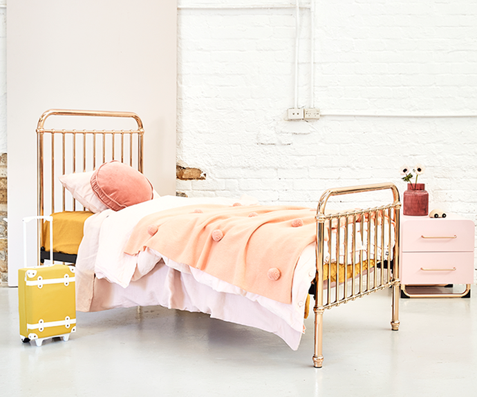 **[Eden Single Bed - Rose Gold, $799, On Sale For $599, Incy Interiors](https://incyinteriors.com.au/bedroom/eden-single-bed-rose-gold/|target="_blank"|rel="nofollow")** 

Handcrafted from study aluminium, this stylish bedroom addition will stand the test of time. It's easy to assemble and has two adjustable height options to make bedtime that little bit easier. **[SHOP NOW.](https://incyinteriors.com.au/bedroom/eden-single-bed-rose-gold/|target="_blank"|rel="nofollow")**