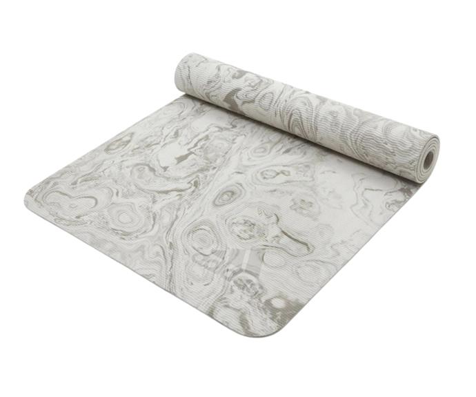 **[Adidas Premium 5mm camo yoga mat in alumina grey, $89, Catch.com.au](https://www.catch.com.au/product/adidas-premium-5mm-camo-sports-home-gym-fitness-exercise-yoga-mat-alumina-grey-7476032|target="_blank"|rel="nofollow")**
<br>
Hold even the trickiest yoga pose with ease on this grippy, plush mat by Adidas. The swirling camo design will conceal marks, while the calming monochromatic colourway will help you keep a clear mind during your workout. Comes with a yoga mat strap.
<br>
**[SHOP NOW](https://www.catch.com.au/product/adidas-premium-5mm-camo-sports-home-gym-fitness-exercise-yoga-mat-alumina-grey-7476032|target="_blank"|rel="nofollow")**
