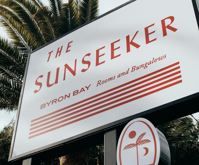 The Sunseeker retro themed signage lights the way to the boutique yet relaxed mote.