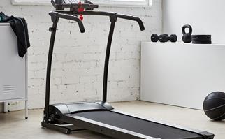 Treadmill in a home gym