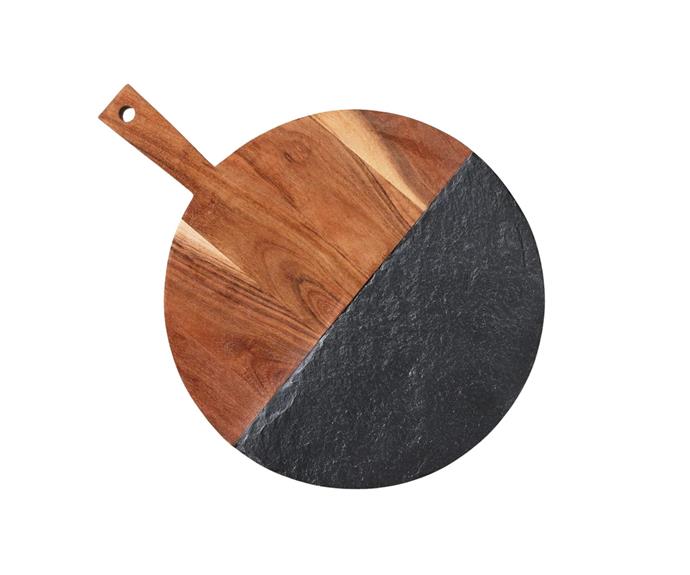 **[Slate Preston Cheese Boards, $99, West Elm](https://www.westelm.com.au/slate-preston-cheese-boards-e3134|target="_blank"|rel="nofollow")**<br>
Hand cut slate comes together with acacia wood in this refined and stylish serving platter that celebrates the best of materiality.