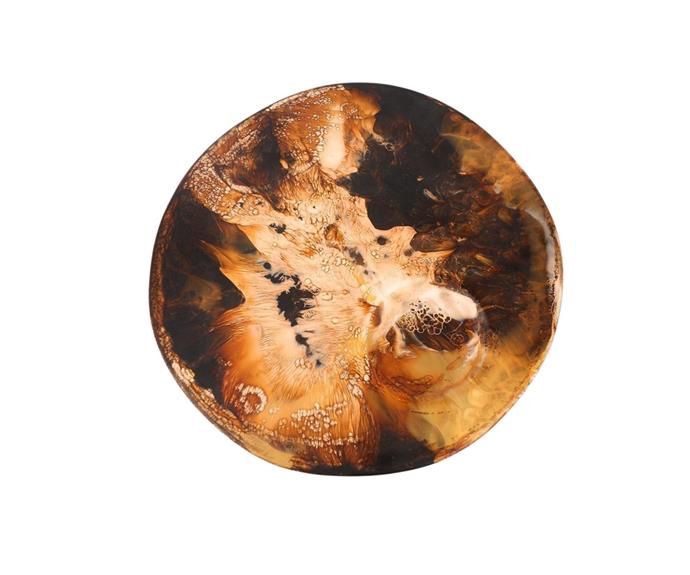 **[Resin Moon Cheese Platter in Dark Horn, $420, Dinosaur Designs](https://www.dinosaurdesigns.com.au/collections/cheese-platters/products/resin-moon-cheese-platter-dark-horn)**<br>
Iconic and sophisticated, any Dinosaur Designs item is sure to become something of an heirloom. With its creamy, natural tones, this Moon Cheese Platter in Dark Horn adds style to any entertaining occasion.