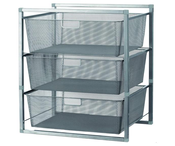 **[LT Williams 3-tier platinum mesh basket system, $92.70, Amazon](https://www.amazon.com.au/L-T-Williams-System-Platinum-Basket/dp/B07SKCKM8N/ref=asc_df_B07SKCKM8N/?tag=homestolove00-22|target="_blank"|rel="nofollow")**
<br> 
Some foods, like potatoes and onions, will last longer when kept in a well-ventilated container in a cool, dark place. This 3-tier, mesh drawer system is the ideal solution, maximising floor space while keeping everything within easy reach.
<br>
**[SHOP NOW](https://www.amazon.com.au/L-T-Williams-System-Platinum-Basket/dp/B07SKCKM8N/ref=asc_df_B07SKCKM8N/?tag=homestolove00-22|target="_blank"|rel="nofollow")**