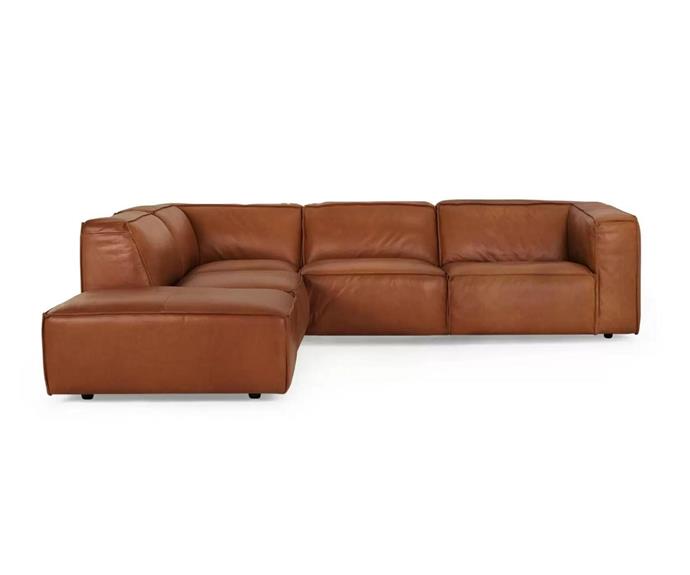 **[Linden leather corner sofa, $6999 on sale for $5999, Lounge Lovers](https://www.loungelovers.com.au/linden-espresso-tan-left|target="_blank"|rel="nofollow")**<br>
Despite its generous size and comfort levels, the Linden leather corner sofa does not skimp on the details, with impeccable stitching, premium leather and a low profile, contemporary design. **[SHOP NOW](https://www.loungelovers.com.au/linden-espresso-tan-left|target="_blank"|rel="nofollow")**